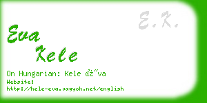 eva kele business card